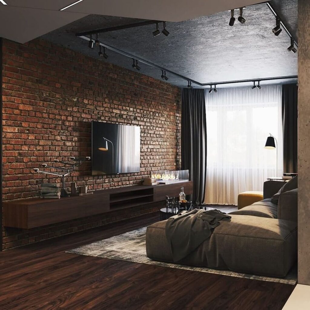 Living minimalist in stil industrial